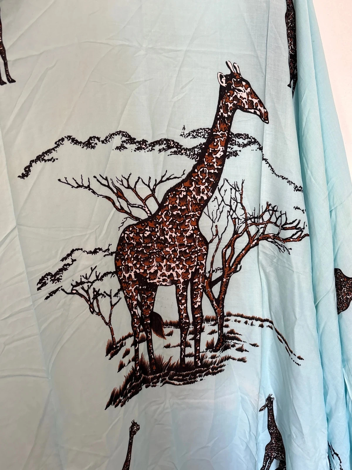 Pareo azul com estampa de girafa – photo 4